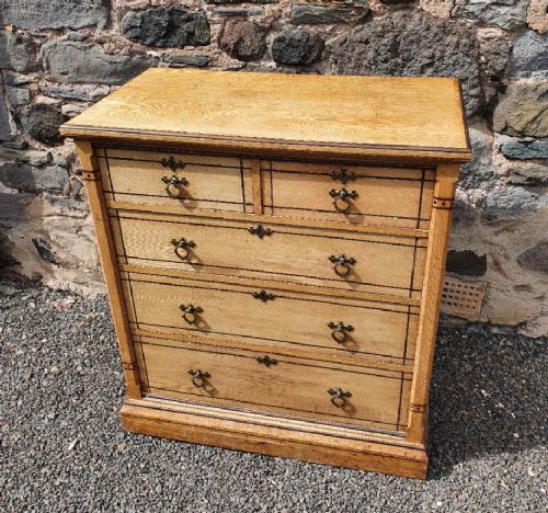 Fine Aesthetic Movement Ash Chest of Drawers