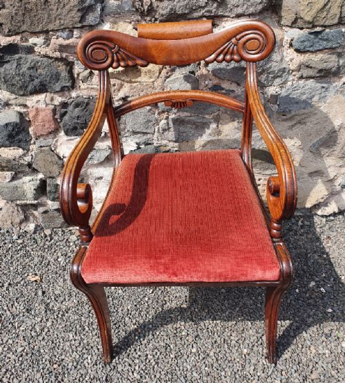 Good Regency Mahogany Desk / Arm Chair