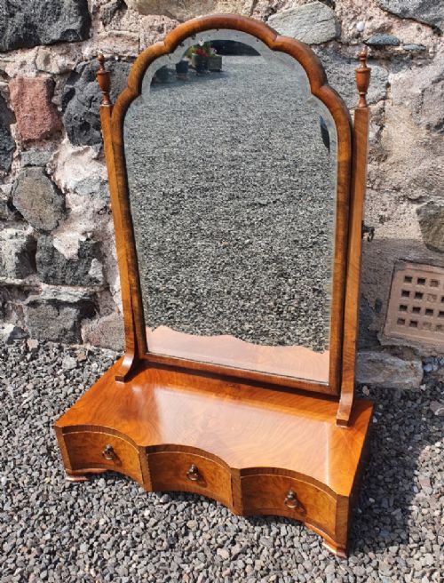Queen Anne Style Walnut Dressing Mirror