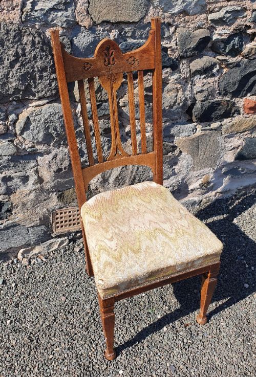 Glasgow School Oak Single Hall Chair