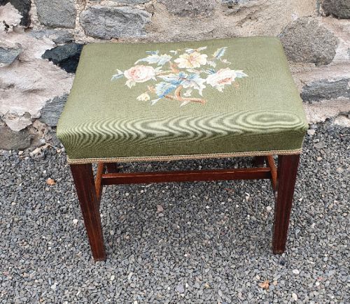 18th Century Oblong Mahogany Stool