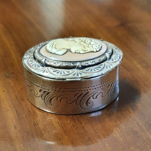 Georgous Victorian Oval Brass Snuff Box