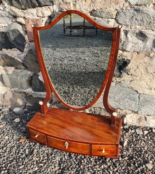 George 3rd Shield Shape Dressing Mirror