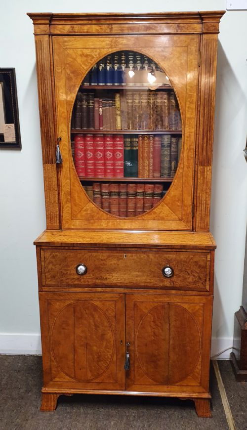 Fine Small Hepplewhite Satinwood Bookcase