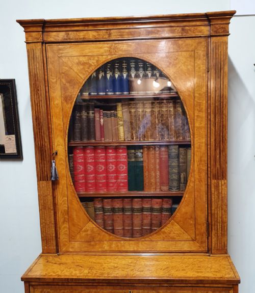 fig 2. Fine Small Hepplewhite Satinwood Bookcase