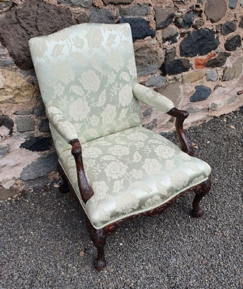 George 2nd Style Mahogany Gainsborough Chair