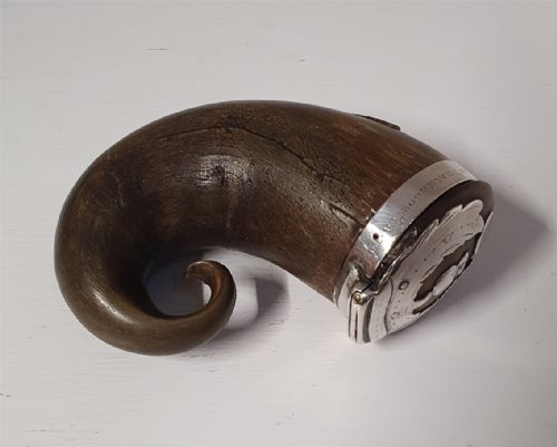 Large Size Georgian Horn Snuff Mull. 1834