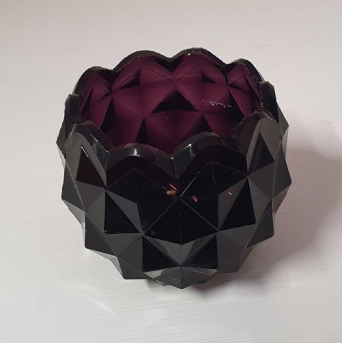 Rare Georgian Amethyst Cut Glass Salt