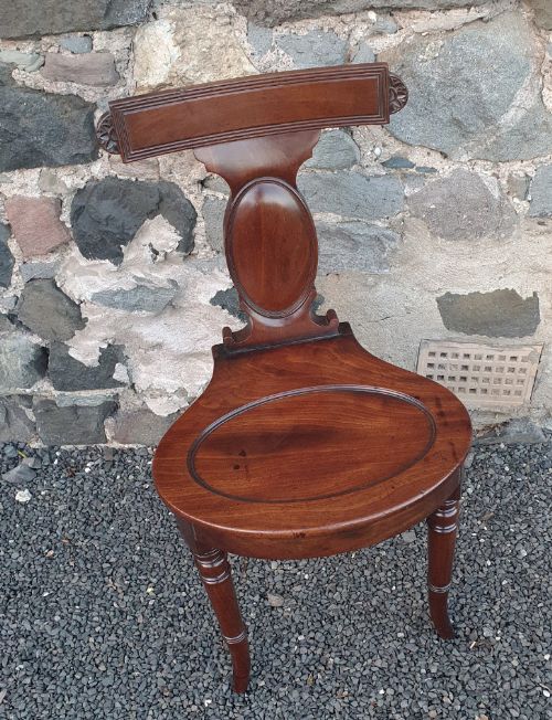 Early 19th Century Mahogany Hall Chair