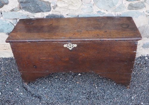 17th Century 6 Plank Oak Coffer Box