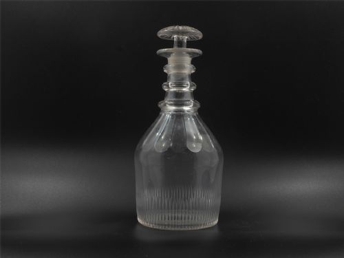 Fine Regency 3 Ring Cut Glass Decanter