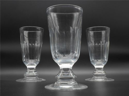 Fine Set of 3 Georgian Tall Ale Glasses