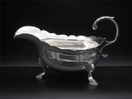 Superb George 2nd Silver Sauce Boat. 1750