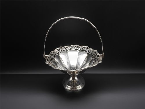 Good Edwardian Oval Silver Basket