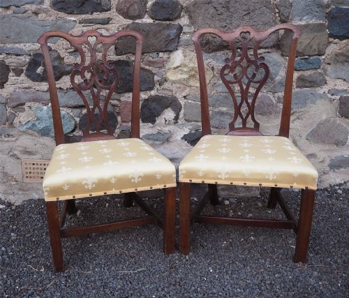 Pair of Georgian Chippendale Hand Chairs