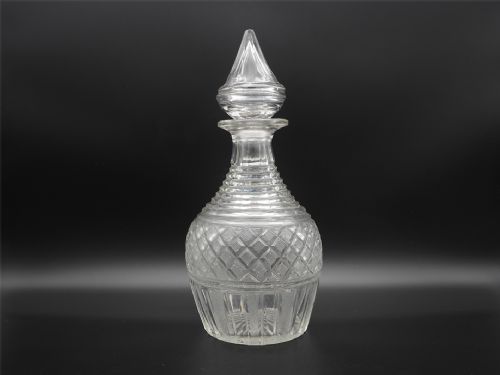 LARGE GEORGIAN CUT GLASS DECANTER COASTER - ADDITIONAL PHOTO 2