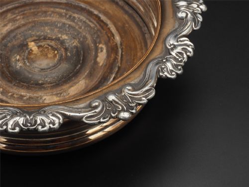 LARGE GEORGIAN CUT GLASS DECANTER COASTER - ADDITIONAL PHOTO 4