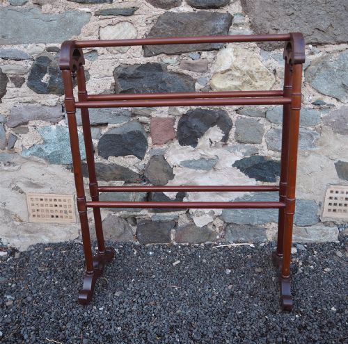 Late Victorian Mahogany Towel Rail
