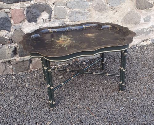 Regency Toleware Shaped Tray and Stand