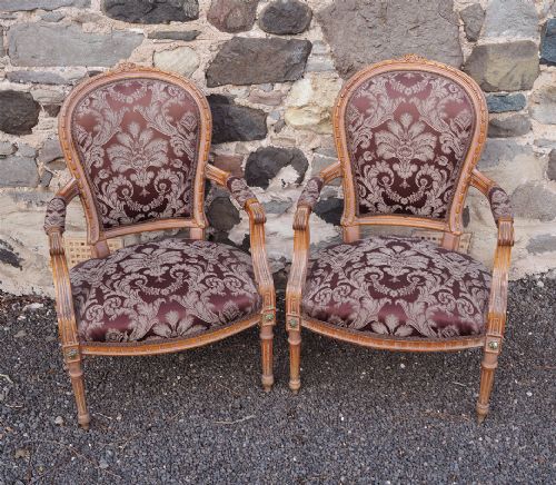 Good Pair of French Painted Chairs