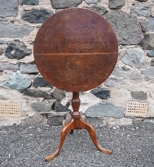 18th Century Oak & Elm Tripod Table