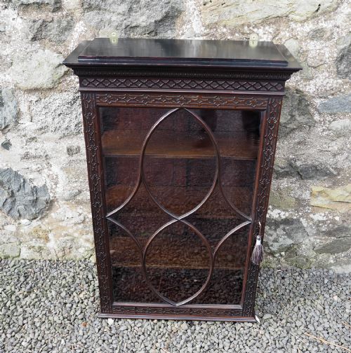 Edwardian Chippendale Style Hanging Cabinet