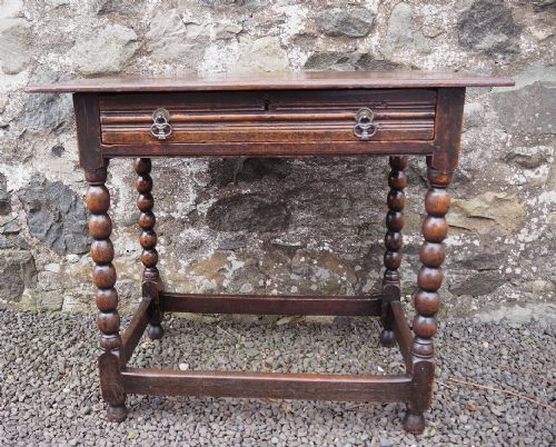 Jacobean Oak Bobbin Turned Side Table