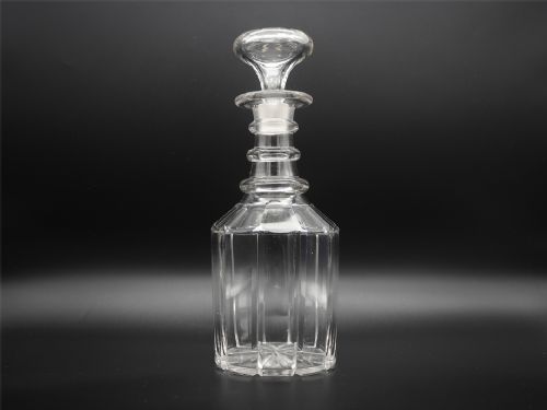 Regency 3 Ring Cut Glass Decanter
