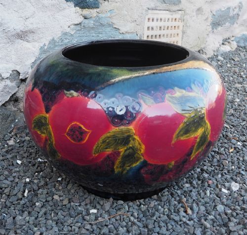 Huge Moorcroft Style Pomegranate Jardiniere