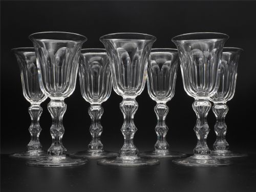 Good Set of 7 Victorian Sherry Glasses