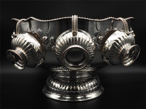 Fine Victorian Large Plated Punch Bowl