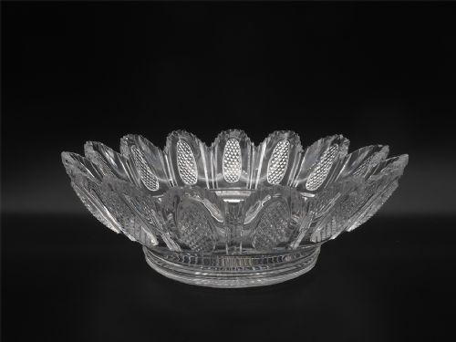 Large Regency Cut Glass Fruit Bowl
