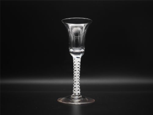 Superb 18th Century Opaque Twist Wine Glass