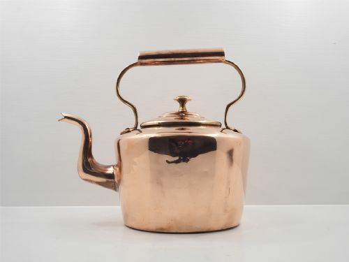 Early Victorian Oval Copper Kettle