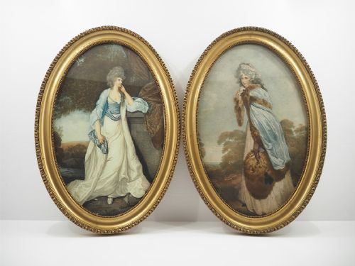 Good Pair of Regency Gilt Framed Prints