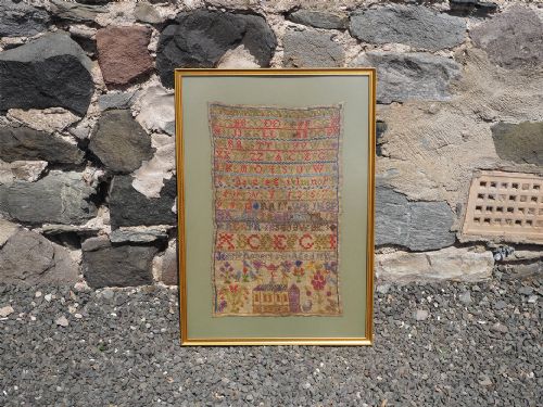 Late Georgian Sampler in Modern Frame