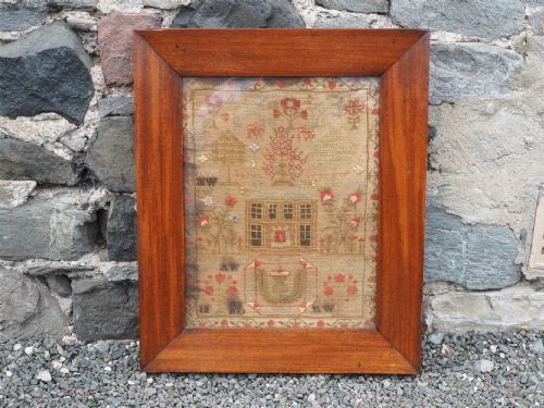 Georgian Sampler in Original Mahogany Frame