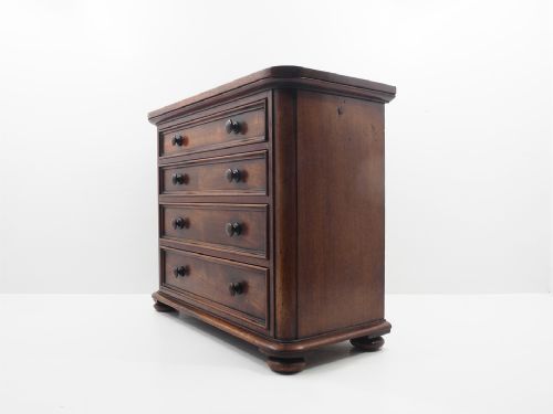 fig 1. Untouched Scottish Mahogany Miniature Chest
