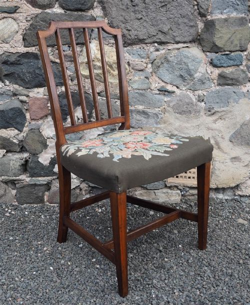 Georgian Sheraton Design Elm Single Chair