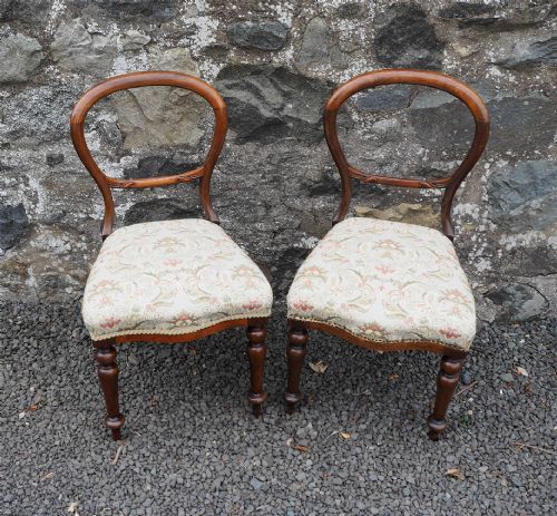 Pair of Victorian Rosewood Bedroom Chairs