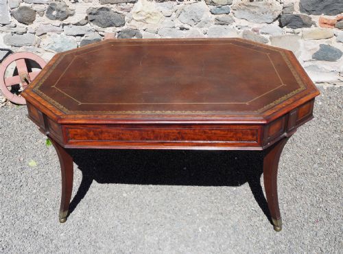 Highly Unusual Design Regency Library Table