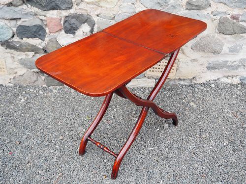 19th Century Mahogany Folding  Campaign Table