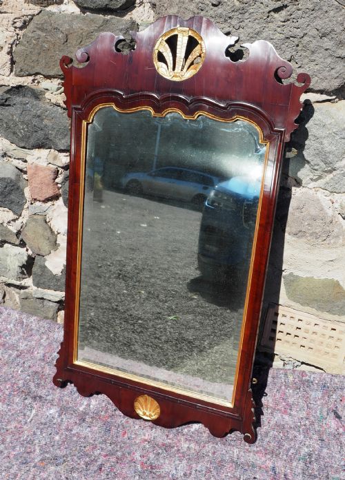 Large Size Early Georgian Wall Mirror