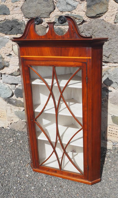 Georgian Scottish Mahogany Corner Cabinet