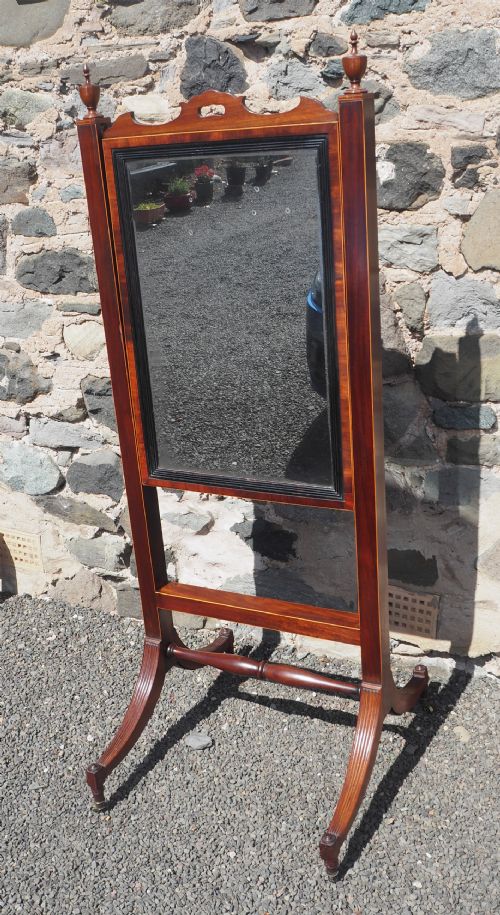 Georgian "Rise and Fall" Cheval Mirror