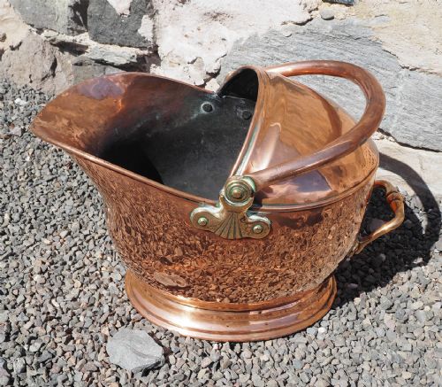 Georgian Copper "Helmet" Coal Skuttle