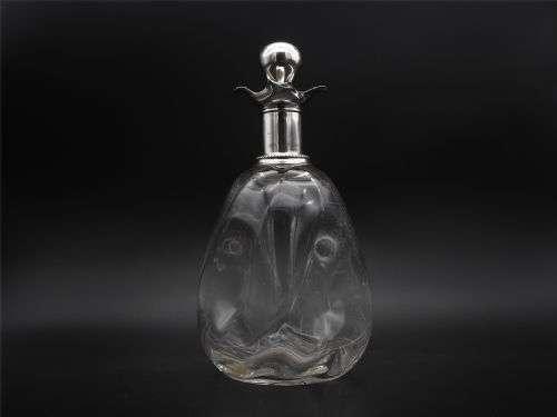 Late Victorian Silver and Glass Decanter