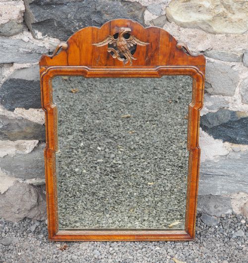 Queen Anne Style Walnut Wall Mirror