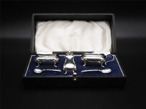 Walker & Hall Silver Condiment Set