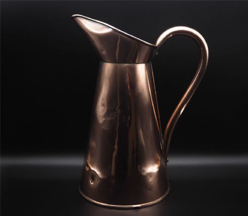 Large Size Tall Victorian Copper Jug